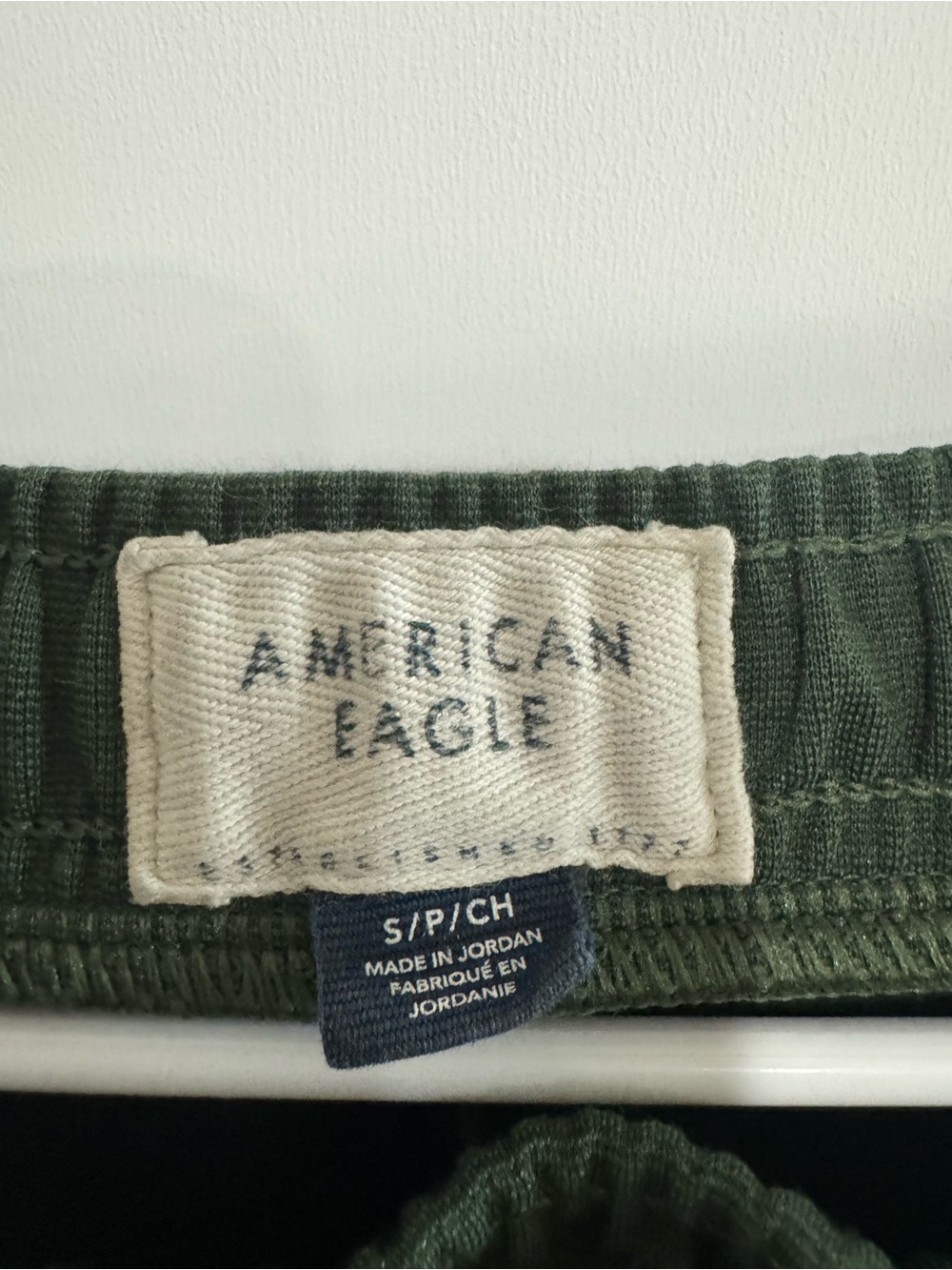 American Eagle‎ Forest Green Track Joggers White Side Stripes Small - Picture 2 of 4